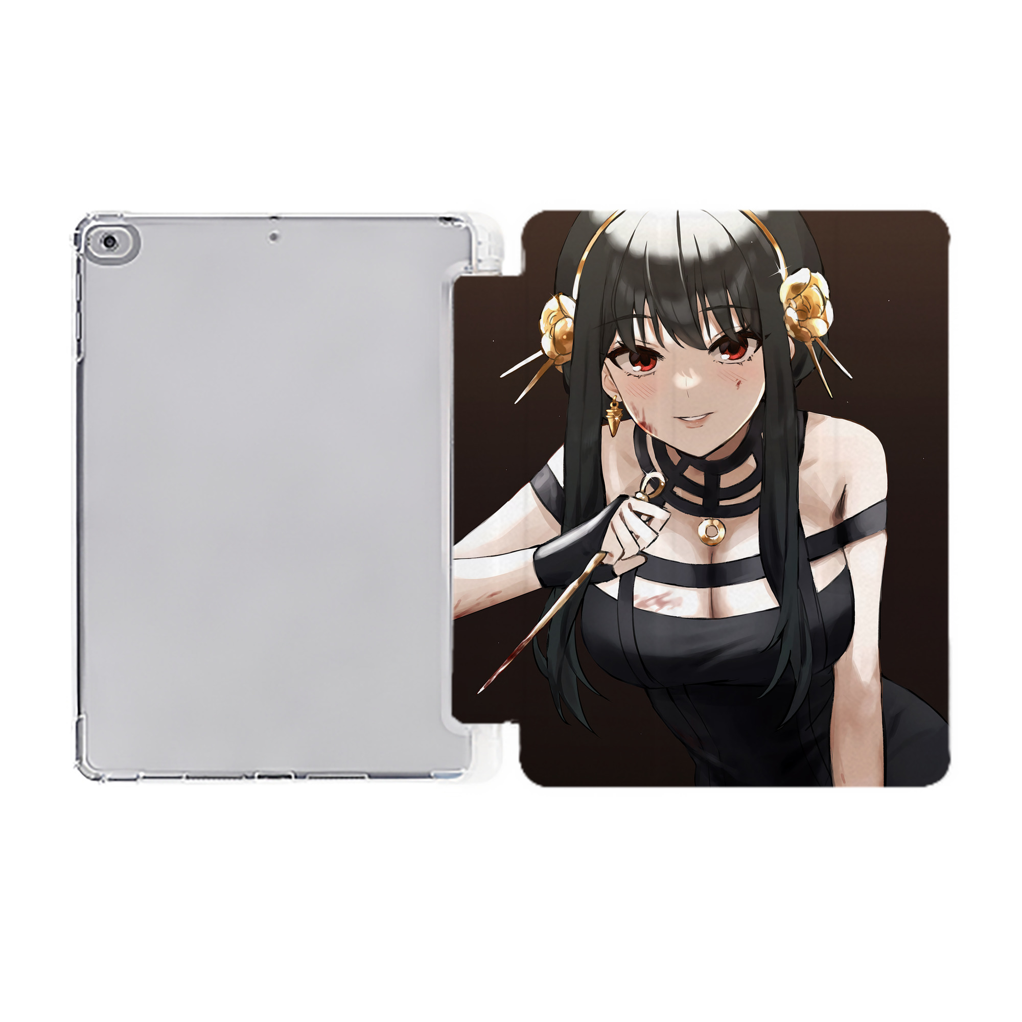 （画像用） SPY×FAMILY间谍家家酒 IPad ケース ペン収納付き 三つ折りスタンド PUレザー×シリコン 対応機種9.5/10.5/10.9インチ